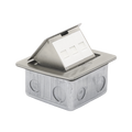 Mini Caja de Piso Rectangular / 12.4 x 12 x 7.2 cm / Acero Inoxidable 304 / 3 Puertos Keystone / 0.828 kg | SIERRA STORE