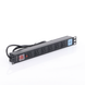 Tomacorriente Horizontal (PDU) de 6 contactos (NEMA 5-15R) + 2 USB para instalación en Rack de 19", 1UR, 125 Vca/ 15 A (TH...