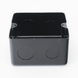 Caja de Registro / Acero Galvanizado 1.45-1.50mm / 10x10 cm (3.94x3.94 in) / Incluye Tapa y Tornillos / Negro | SIERRA STORE