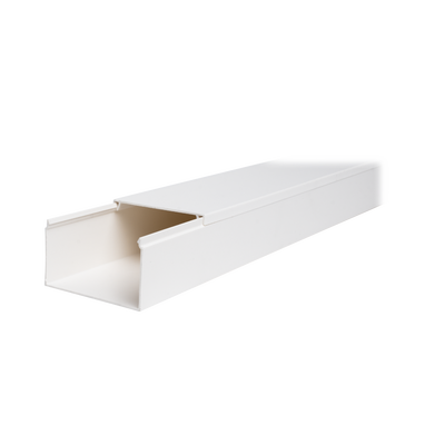 Canaleta TMK-4577 en PVC Blanco Autoextinguible: Solución Segura y Estética para Entornos Interiores, con Gran Capacidad d...