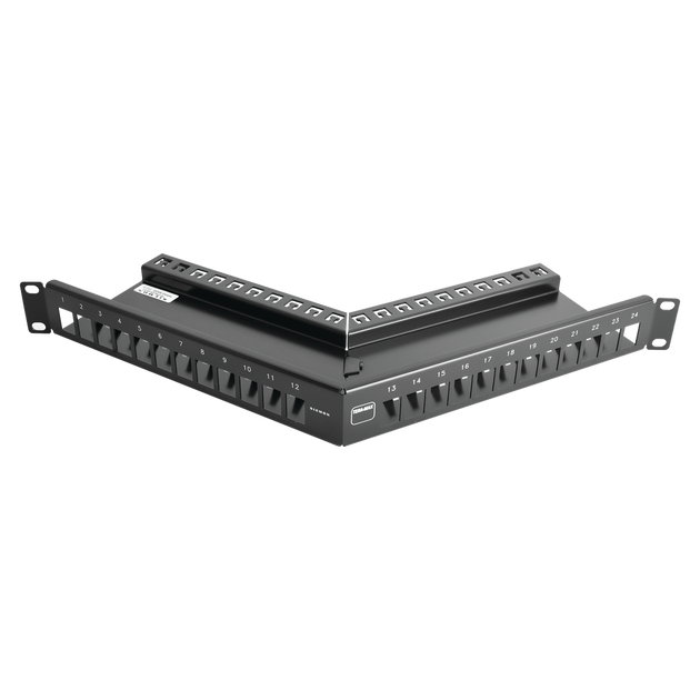 SIEMON TMPNLZA2401 - Patch Panel / 24 Puertos Modulares / Diseño Angulado / Blindado / 1UR / 19" | SIERRA STORE