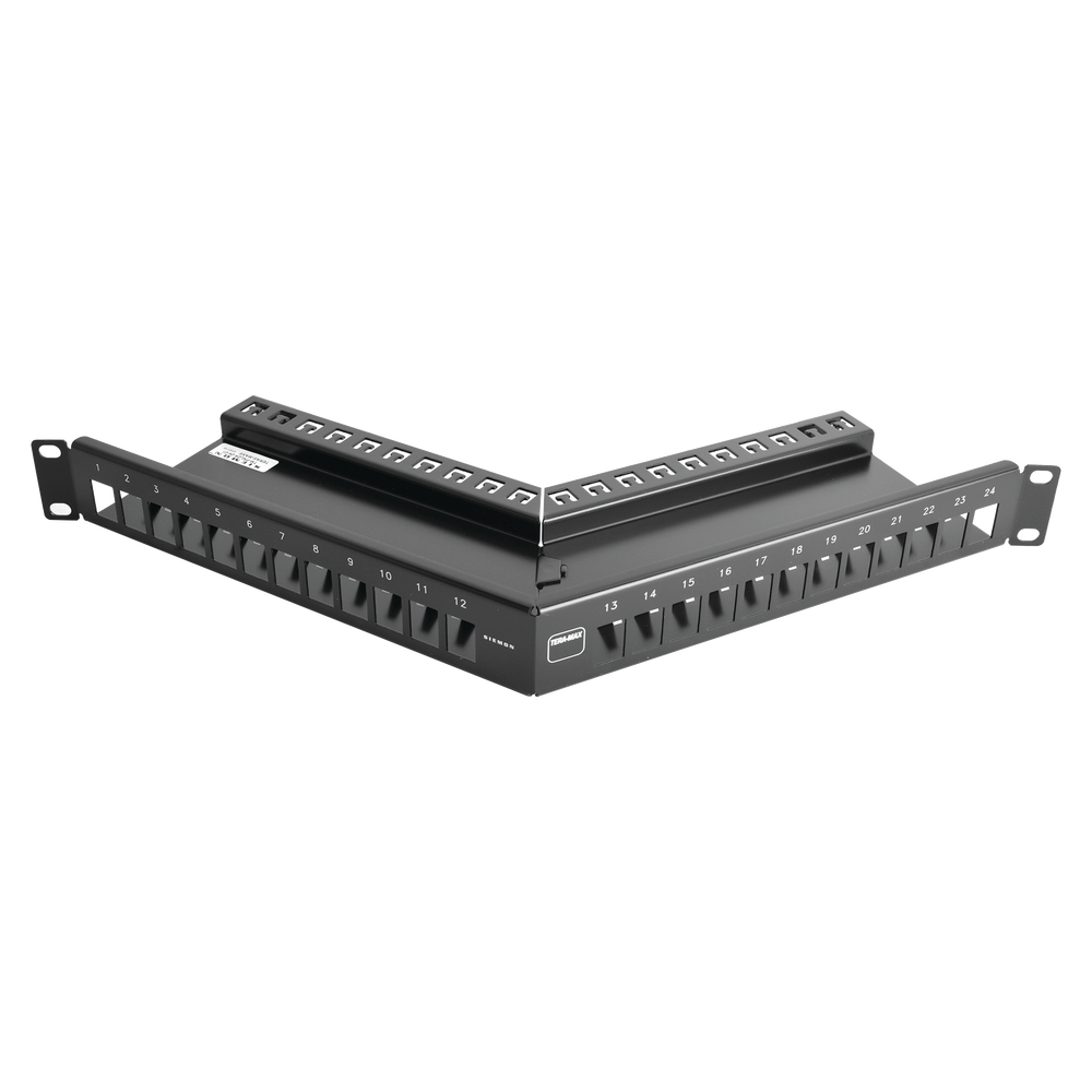 SIEMON TMPNLZA2401 - Patch Panel / 24 Puertos Modulares / Diseño Angulado / Blindado / 1UR / 19" | SIERRA STORE