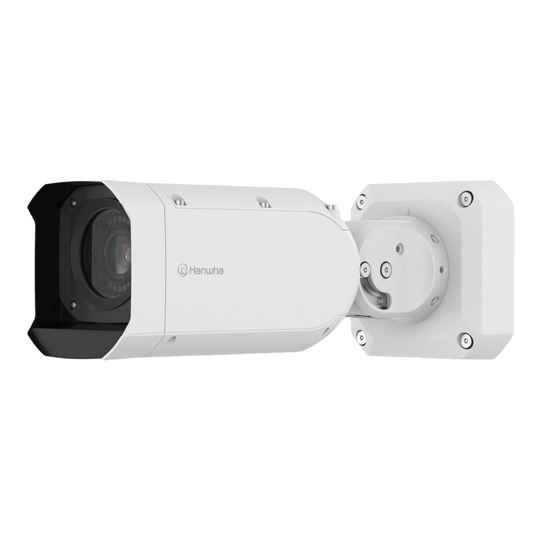 HANWHA VISION - TNO-A26081 - Camara IP Tipo Bala Ultra Resolución 26MP IA / Lente Varifocal 55-250mm / IP66-IP67-NEMA4X / PoE++ / Detección de Movimientos Avanzada