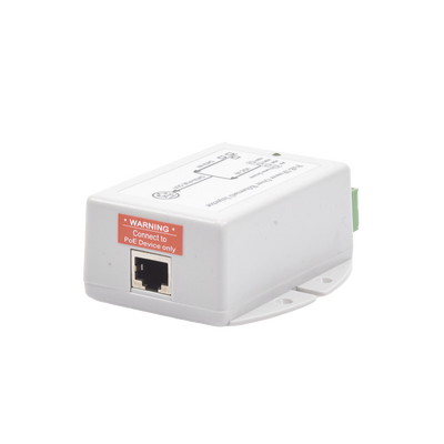 Inyector POE para Aplicación Solar, Entrada 9-36 Vcc, Salida Pasivo en 24 Vcc 10/100/1000 Mbps, Hasta 19 Watts TYCON POWER...