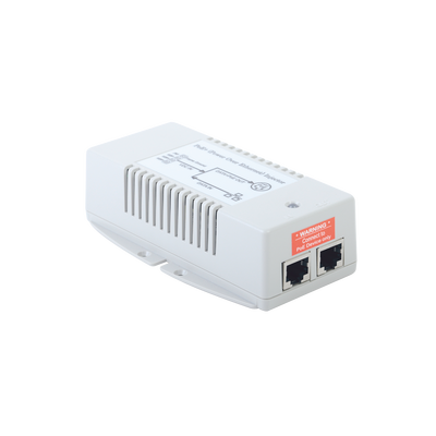 Inyector POE Para Aplicación Solar, Entrada 10-15 Vcc, Salida en 56 Vcc, 802.3 af/at, 10/100/1000 Mbps, Hasta 35 Watts - T...