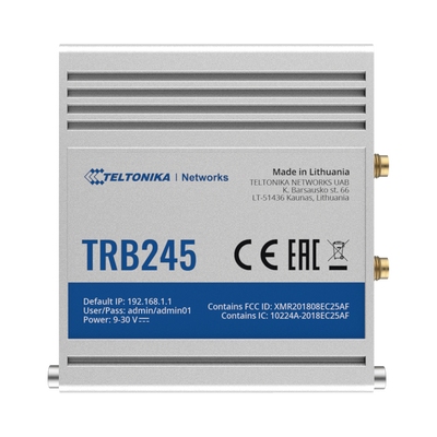 Gateway Industrial LTE M2M (Cat 4), puertos Serial RS232/RS485 TELTONIKA - Vista 5