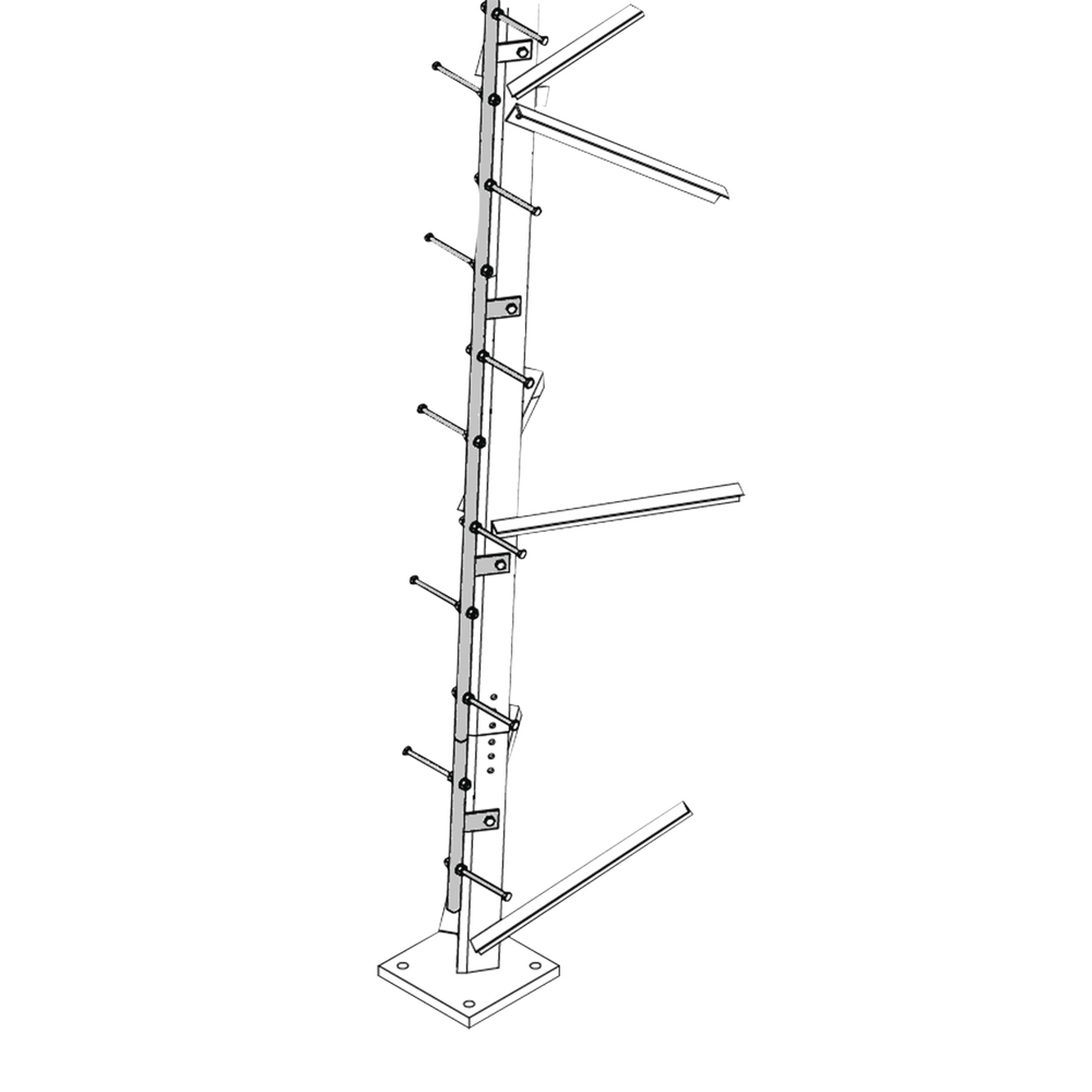 Escalerilla tipo perno / Acero galvanizado / 40 cm entre peldaños / 150 kg por peldaño / 140 ft (42.7 m) / Sección cuadrada | SIERRA STORE