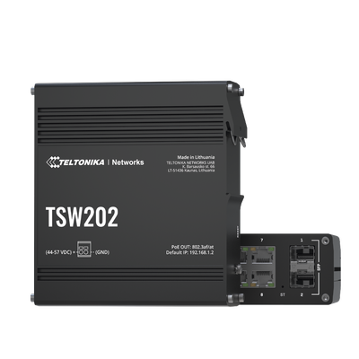 Switch Industrial Administrable L2, 8 puertos PoE 802.3af/at, Soporta Profinet TELTONIKA - Vista 3