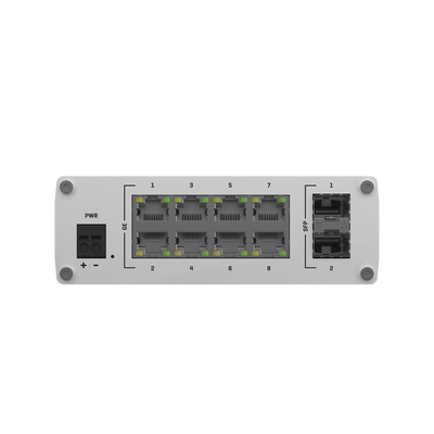 Switch Industrial No-Administrable 8 puertos Gigabit, 2 SFP 1G TELTONIKA - Vista 5