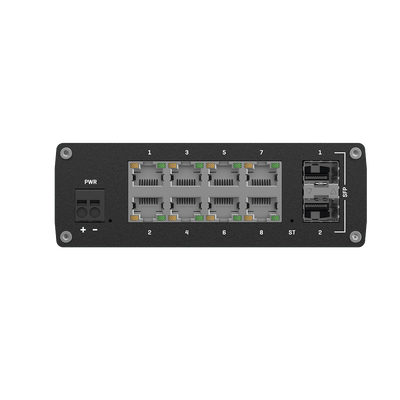 Switch Industrial Administrable L2, 8 puertos GE + 2 SFP, Soporta Profinet TELTONIKA - Vista 2