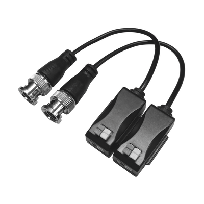 Kit de Transceptores (Baluns) con Terminal PUSH SUPERIOR PIG TAIL en ambos conectores, Resolución 4K , Cable flexible COAX...