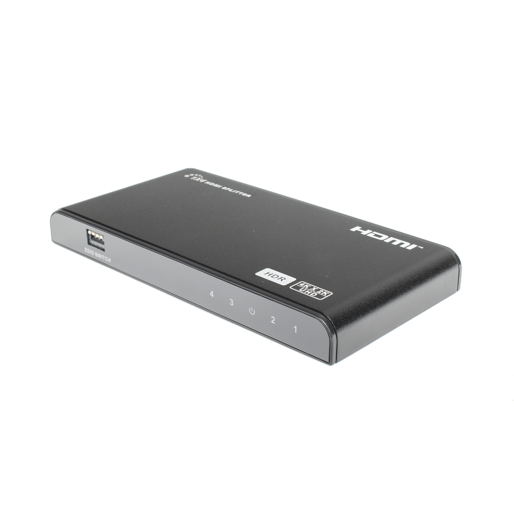 Divisor (Splitter) HDMI 4K de 1 Entrada a 4 Salidas (Simultaneas) / Soporta 4K×2K  / Ajuste de resoluciones EDID / HDR / HDMI 2.0 / | SIERRA STORE