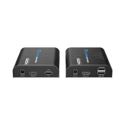 Kit extensor KVM (HDMI y USB) hasta 120 metros / Resolución 1080P @ 60 Hz / Soporta STP y UTP CAT6 /  Soporta Switch Gigab...