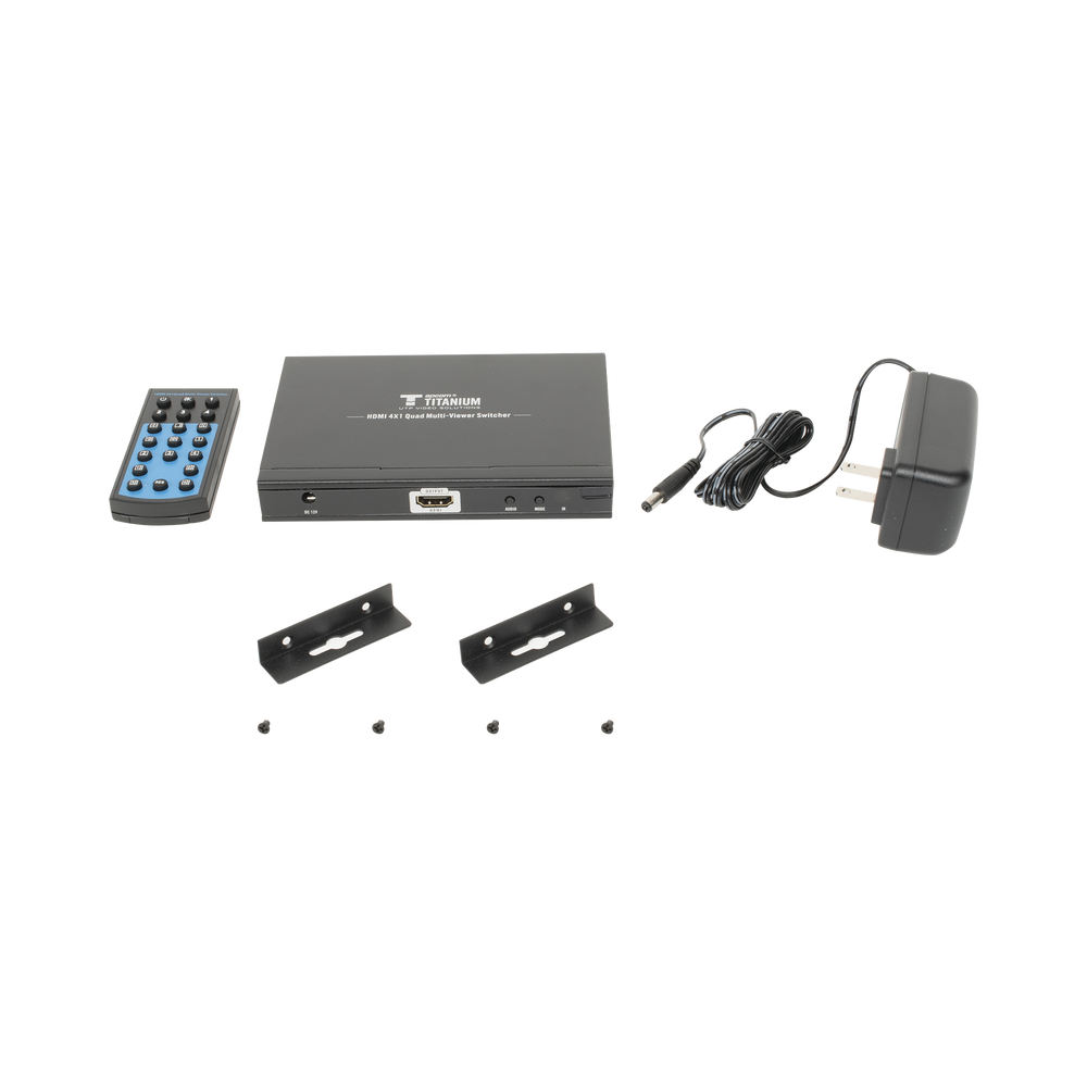 Switch Multiviewer HDMI / 4 Entradas a 1 Salida / 1080p @ 60Hz / Quad / Full Screen / Dual / Control Remoto | SIERRA STORE