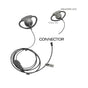 Micrófono de solapa con gancho auricular ajustable en forma de D para radios ...