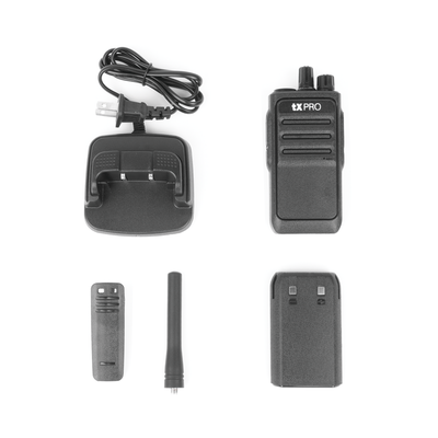 Par de radios analógicos, listos para utilizarse, operan en UHF 400-470 MHz de 2 watts de potencia. ¡PRECONFIGURADOS! TXPR...