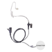 Micrófono - audífono de solapa con tubo acústico transparente para KENWOOD PKT23K con tubo acústico de PU (grado médico) -...