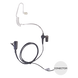 Micrófono - audífono de solapa con tubo acústico transparente para KENWOOD PKT23K con tubo acústico de PU (grado médico) -...