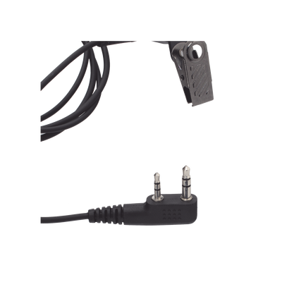 Micrófono - audífono de tubo acústico de grado médico transparente con conector de dos pines para KENWOOD y TXPRO TXPRO - ...