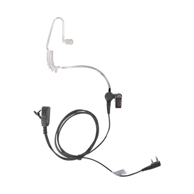 Micrófono - audífono de tubo acústico de grado médico transparente con conector de dos pines para KENWOOD y TXPRO - TXPRO