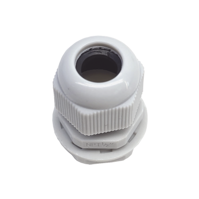Conector Plástico Blanco Tipo Glándula para Rosca NPT 1/2" TXPRO - Vista 2