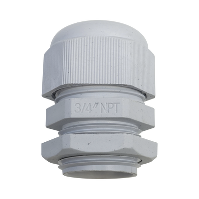 Conector Plástico Blanco Tipo Glándula para Rosca NPT 3/4" TXPRO - Vista 2