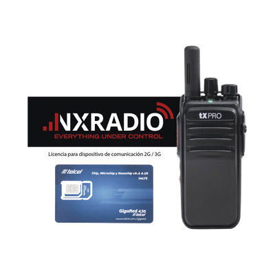 Kit de Radio TXR50A4G + Licencia Anual NXRADIOTERMINAL + SIM Telcel 1GB - TXPRO