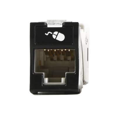 Jack Ultramax Cat6, UTP, Montaje Híbrido en Placa de Pared (Plano y Angulado), Color Negro, Punch Down - SIEMON