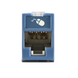 Jack UltraMAX Cat6, UTP, Montaje Híbrido en Placa de Pared (Plano y Angulado), Color Azul, Punch Down - SIEMON