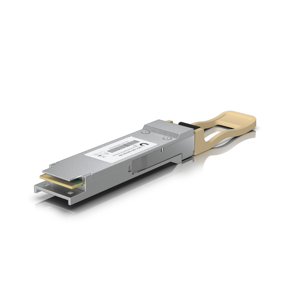 UBIQUITI - UACC-OM-QSFP28-SR4 - Transceiver de Fibra Óptica / Multimodo / Conector MPO 1x12 / Longitud de Onda TX-RX 850 nm / 100 Gbps / Consumo 2.5W / Distancia 100