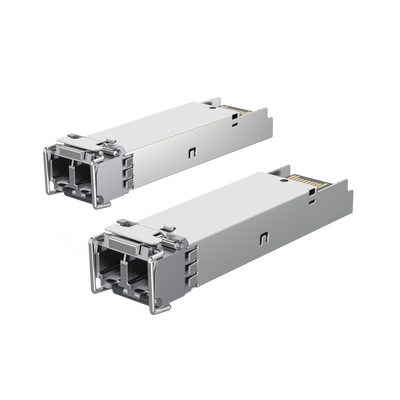 UFiber Módulo SFP, transceptor MiniGibic MultiModo 1.25 Gbps, distancia 550m, conectores LC, paquete de 2 piezas UBIQUITI ...