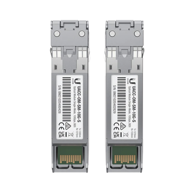 UFiber Módulo SFP+, transceptor MiniGibic MonoModo 10 Gbps, distancia 10 km, un conector LC. Incluye 2 piezas UBIQUITI - V...
