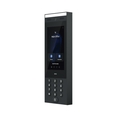 UniFi Intercom para interior/exterior IP65, Lector NFC y QR / Pantalla táctil 7", cámara, bocina y micrófono, sensor de mo...