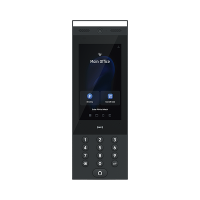 UniFi Intercom para interior/exterior IP65, Lector NFC y QR / Pantalla táctil 7", cámara, bocina y micrófono, sensor de mo...