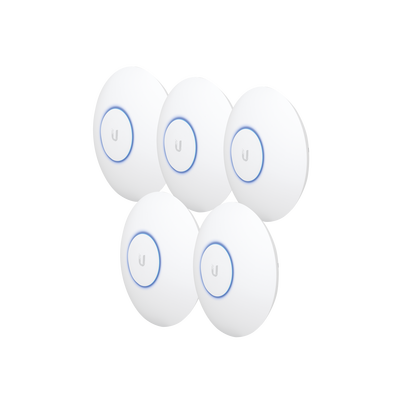 Paquete de 5 Access Point UniFi HD 802.11ac Wave 2 MU-MIMO 4X4 para alta densidad de usuarios, hasta 500 usuarios WiFi (Si...