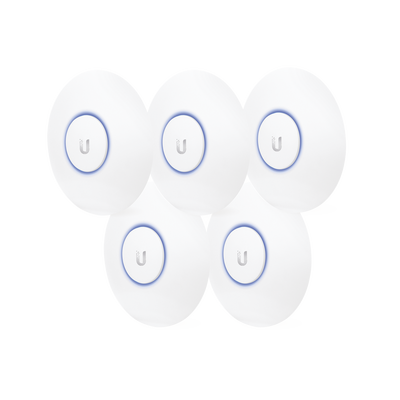 Paquete de 5 Access Point UniFi, doble banda 802.11ac, MIMO 2X2, soporta 100 clientes, hasta 867 Mbps, para interior, PoE ...