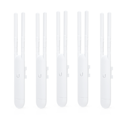 Paquete de 5 Access Point UniFi doble banda para exterior, antenas desmontables 360° , 802.11ac MIMO 2X2, hasta 100 usuari...