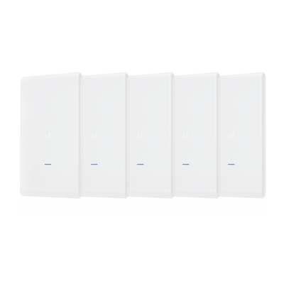 5 Access Point UniFi doble banda para exterior, antena integrada 360°; 802.11ac MIMO 3X3, hasta 250 usuarios concurrentes ...