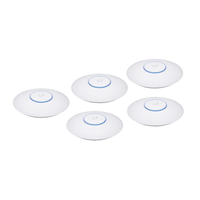 Paquete de 5 Access Point UniFi 802.11ac Wave 2, MU-MIMO4X4 con antena Beamforming, hasta 1.7 Gbps, para interior PoE 802....