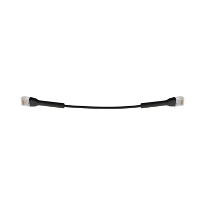 UniFi Ethernet Patch Cable Cat6 de 22 cm (8.66 pulgadas), Color Negro - UBIQUITI