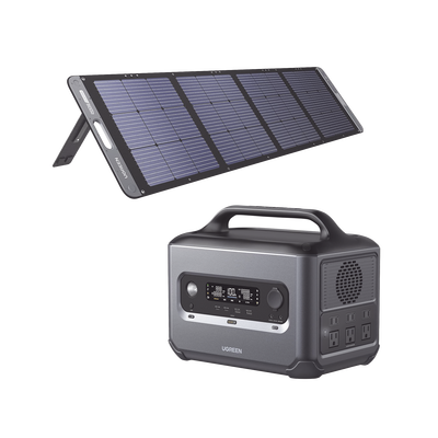 Kit de Estación de Energía Portátil 1200W (1024Wh) + Panel Solar Plegable de 200W - UGREEN