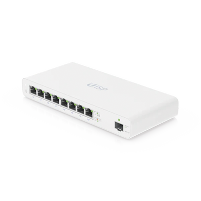 UISP Switch Gigabit PoE Pasivo de Capa 2 con 8 Puertos para Implementaciones MicroPoP - UBIQUITI