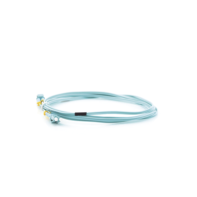 Jumper de Fibra Óptica Multimodo LC-LC duplex 10 G, 50/125 OM3, Color Aqua, 3 Metros UBIQUITI - Vista 2
