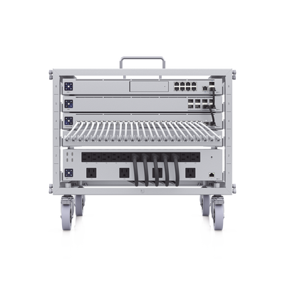 UniFi Rack Móvil de 6 Unidades, incluye 1 patchpanel de 24 puertos Gigabit, no requiere herramientas para armarse, incluye...
