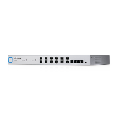 UniFi Switch 16 XG, Capa 2 de 12 puertos SFP+ 10 Gb + 4 puertos 10G Base-T (RJ-45) - UBIQUITI