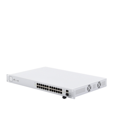 Switch PoE UniFi capa 2 Administrable de 26 puertos Gigabit (24 eth PoE y 2 SFP) 802.3 af/at / Pasivo 24V, 500 Watts, thro...