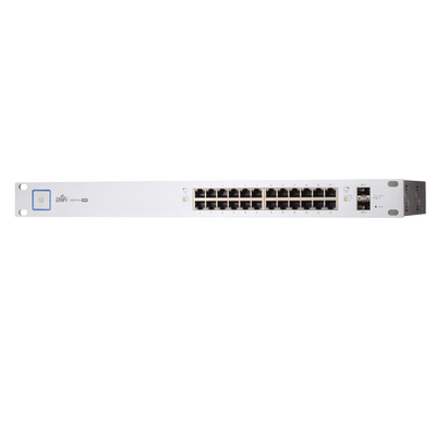 Switch PoE UniFi capa 2 Administrable de 26 puertos Gigabit (24 eth PoE y 2 SFP) 802.3 af/at / Pasivo 24V, 500 Watts, thro...