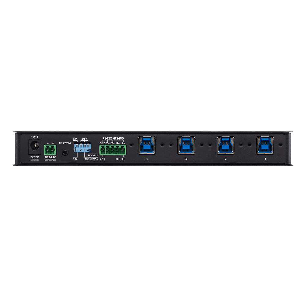 Conmutador USB industrial / 4x4 / USB 3.2 Gen 1 / Rackmount / 0-50°C / 3.9-5.9 ft cables | SIERRA STORE