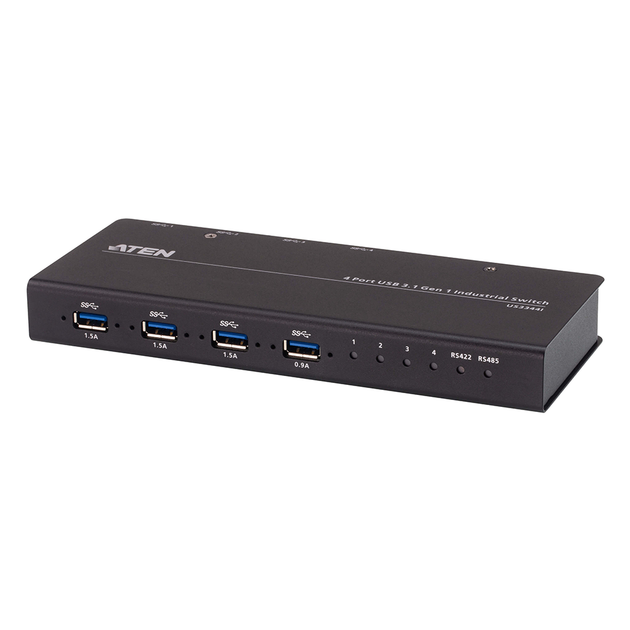 Conmutador USB industrial / 4x4 / USB 3.2 Gen 1 / Rackmount / 0-50°C / 3.9-5.9 ft cables | SIERRA STORE