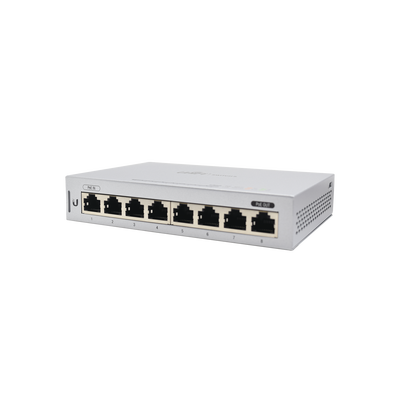 Switch UniFi Administrable capa 2 de 8 Puertos Gigabit (7 Ethernet y 1 PoE Pasivo 48V) UBIQUITI - Vista 2
